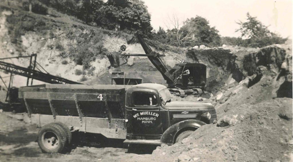 Wm. Mueller and Sons historic photo—loading a truck