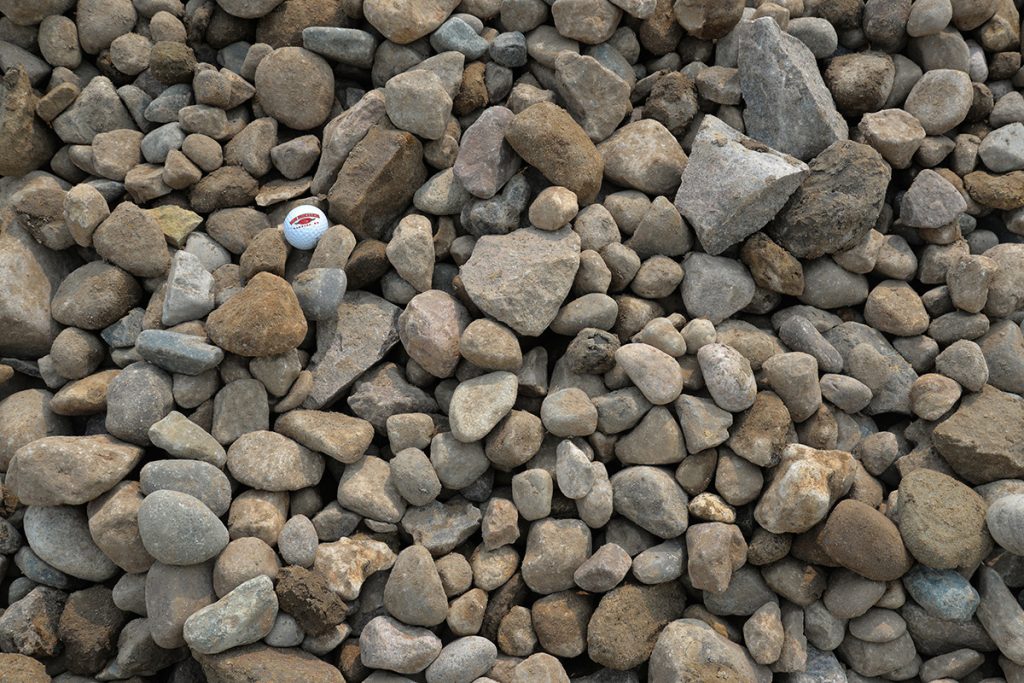 River Rock with Wm. Mueller Golf ball for size indication